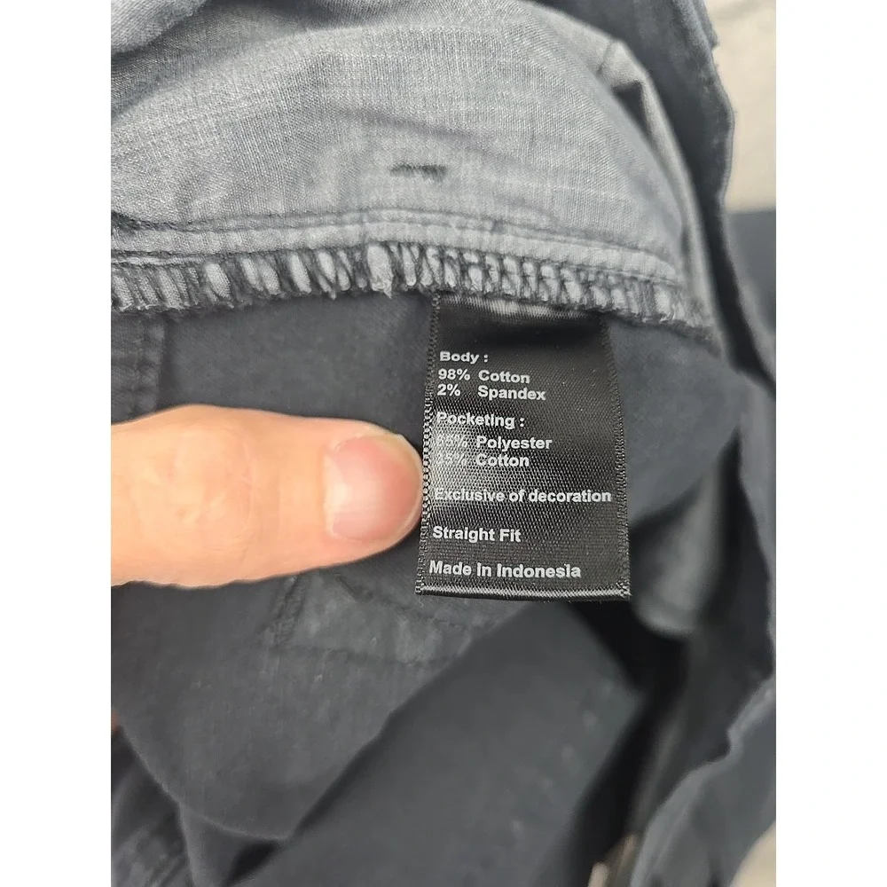 Flint and Tinder 365 Chino Pants Mens Size 34x28 Charcoal Gray Straight‎ Fit
